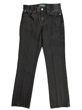 Lauren Ralph Lauren Lauren Jeans Co. Classic Straight Leg Black Jeans Petites 2P